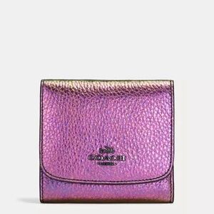 Coach NASA Hologram Wallet Iridescent Mermaid Oil Slick Leather 55719 Trifold